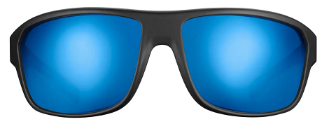 Flying Fisherman Kingfisher Floating Sunglasses Matte Black / Smoke Blue Mirror