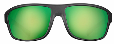 Flying Fisherman Kingfisher Floating Sunglasses Matte Black / Amber Green Mirror