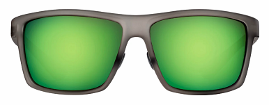 Flying Fisherman Kingfisher Floating Sunglasses Matte Gray / Amber Green Mirror<br>