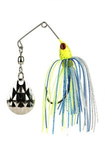 Strike King Mini-King Spinnerbait Chart Head ChartreuseBlueSilver Skirt