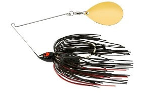 War Eagle Night Time Spinnerbait 1/2oz GLD Black Red