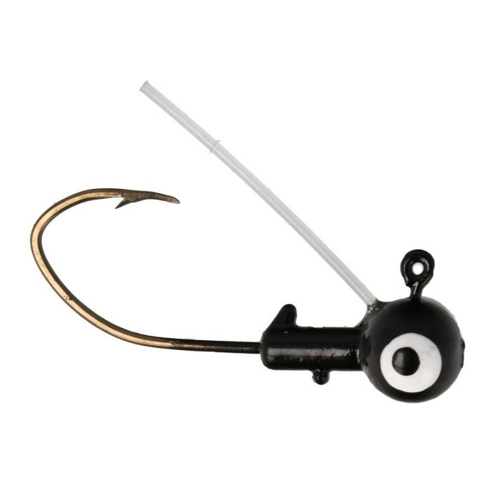 Eagle Claw Pro-V Weedless Ball Jig Head 1/32 6ct Black