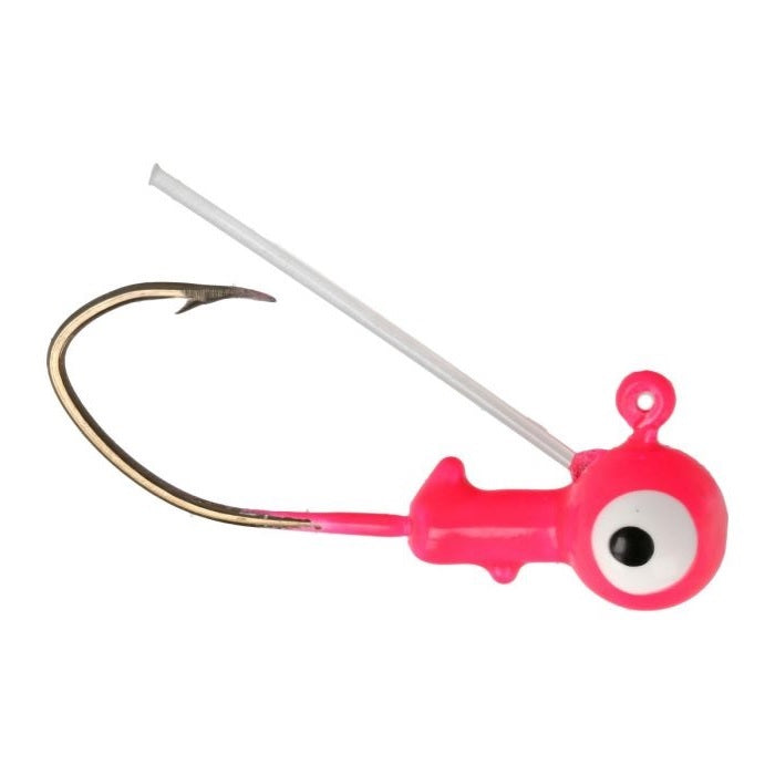 Eagle Claw Pro-V Weedless Ball Jig Head 1/32 6ct Pink