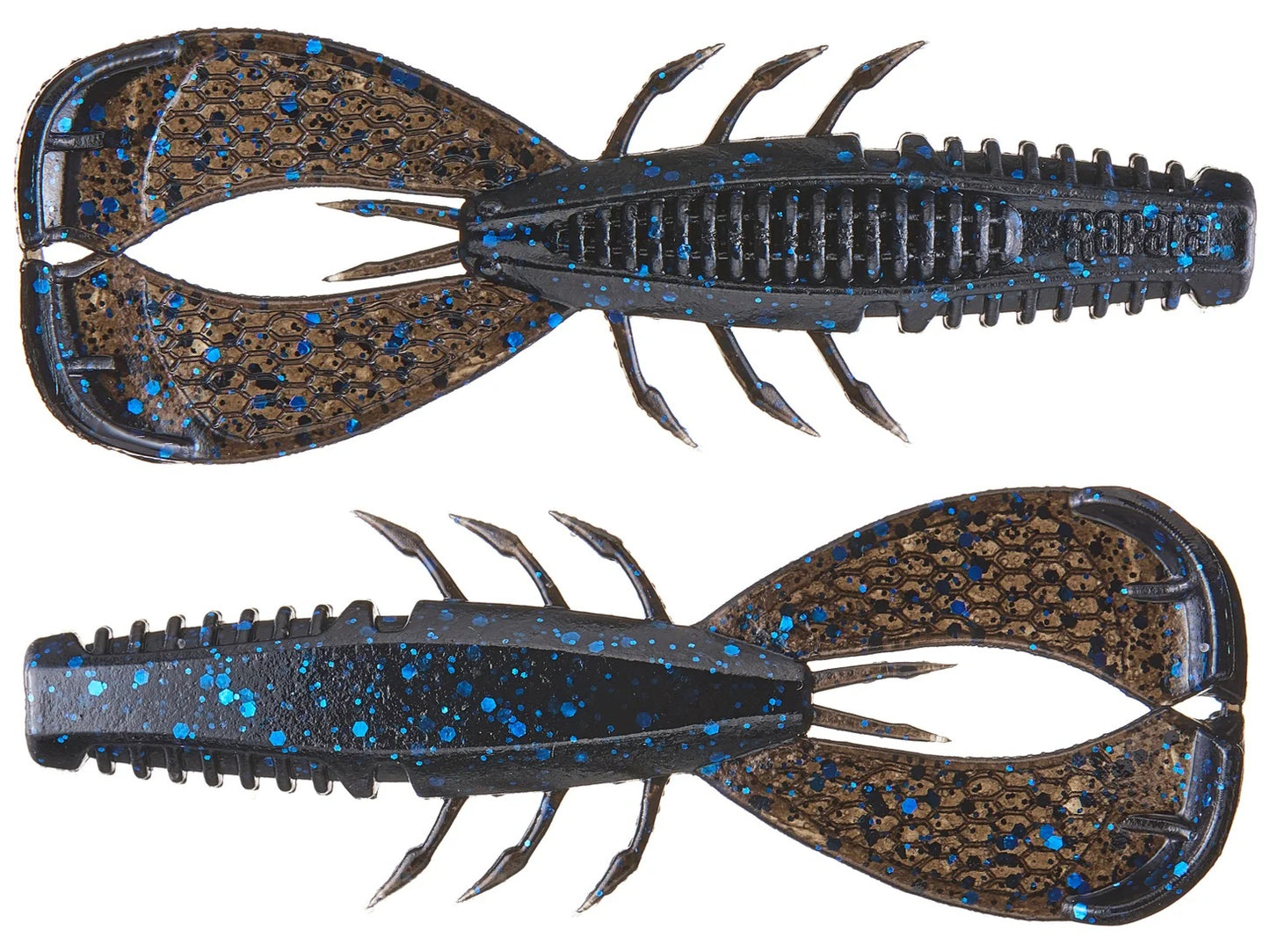 Rapala CrushCity Cleanup Craw 3.5in 7ct Black Blue Fleck