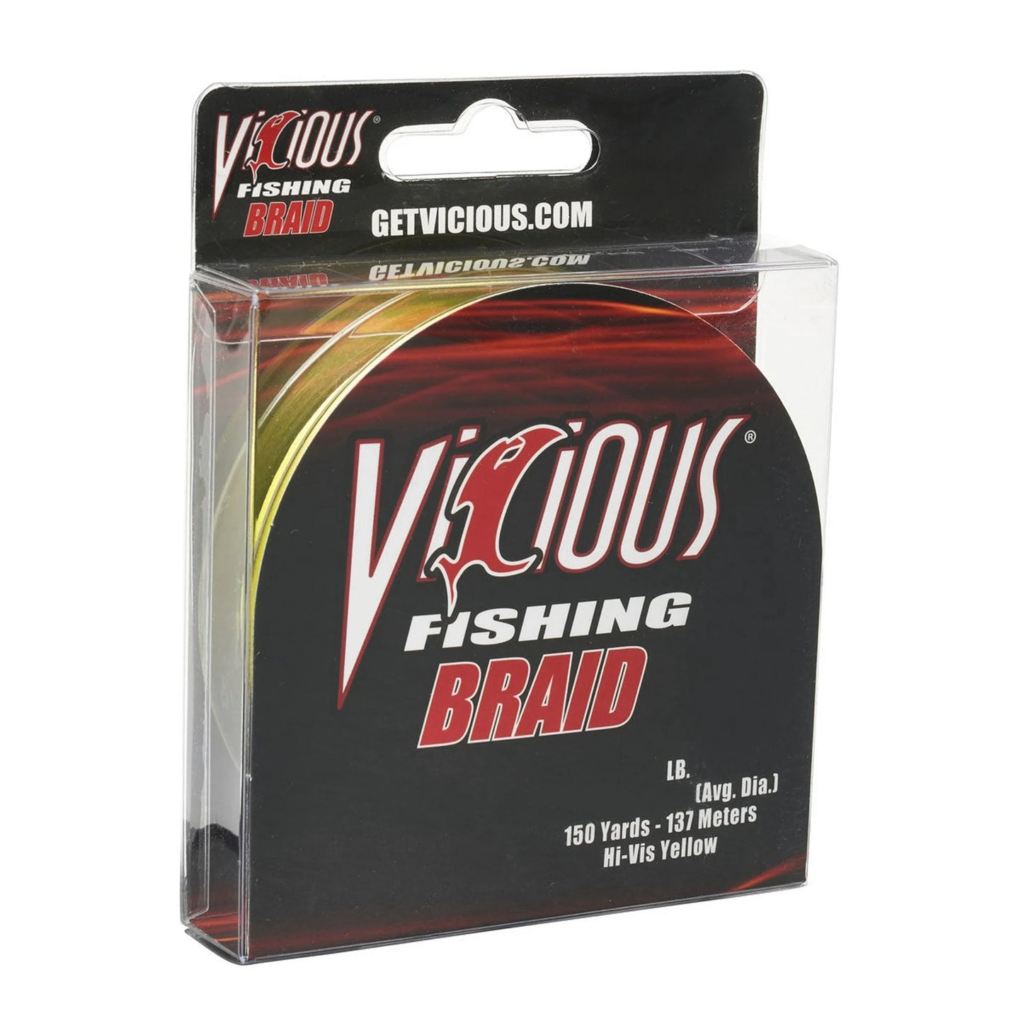 Vicious Braided Line HiVis Yellow 150yd 5lb