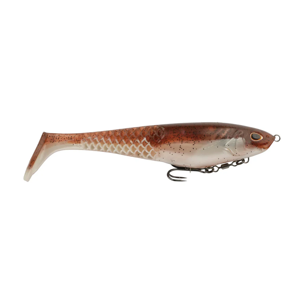 Berkley PowerBait® 6in CullShad 1.5oz Green Pumpkin Pearl White