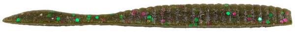 Berkley PowerBait® MaxScent Flat Worm 3.6in Green Pumpkin Party 10ct