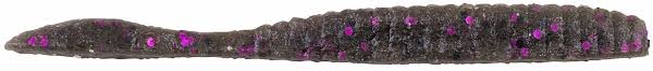 Berkley PowerBait® MaxScent Flat Worm 4.5in Smoke Black Purple 10ct
