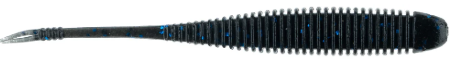 NetBaitBF Flat Sided Shad 4.5in Black Blue Flake 8ct