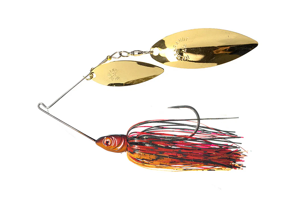 Dirty Jigs Compact Spinnerbait, Red, 1/2oz