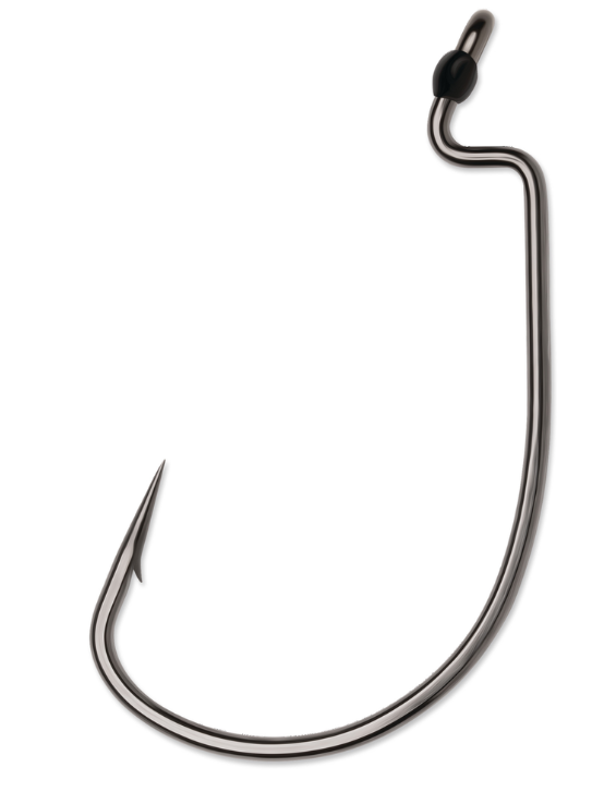 VMC Worm Hook Heavy Duty Wide Gap Black Nickel Size 2/0 6ct
