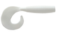 P-Line Striper Worm Tails 6" 6pk White