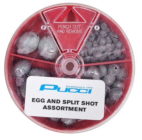 Pucci Removeable Split Shot Sinker Assortment 124pc