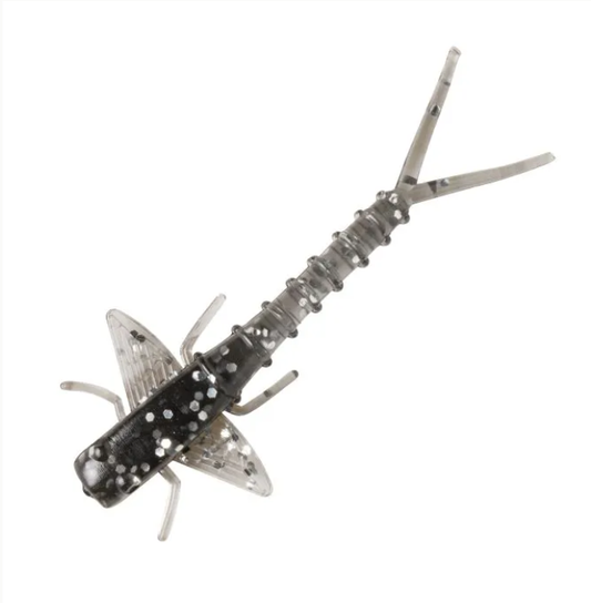 Bobby Garland Itty Bit Mayfly 1.25" 20ct Smoke Silver