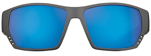 Flying Fisherman Sunglasses  Drop Back Matte Gray Smoke-Blue Mirror