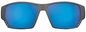 Flying Fisherman Sunglasses  Drop Back Matte Gray Smoke-Blue Mirror