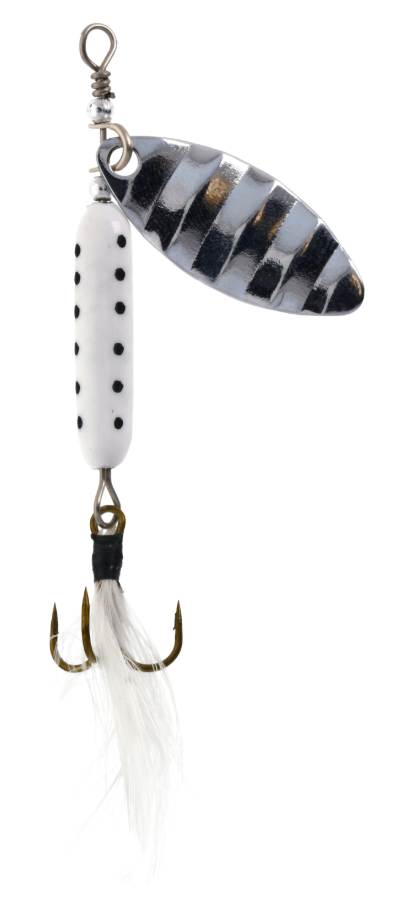 Lake and Stream Classic Hair Spinner - White / Black - 1/4 oz.