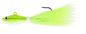 Lazer Sharp Fish Head Bucktail Jig Crazy Chartreuse - 1oz. - sz. 5/0