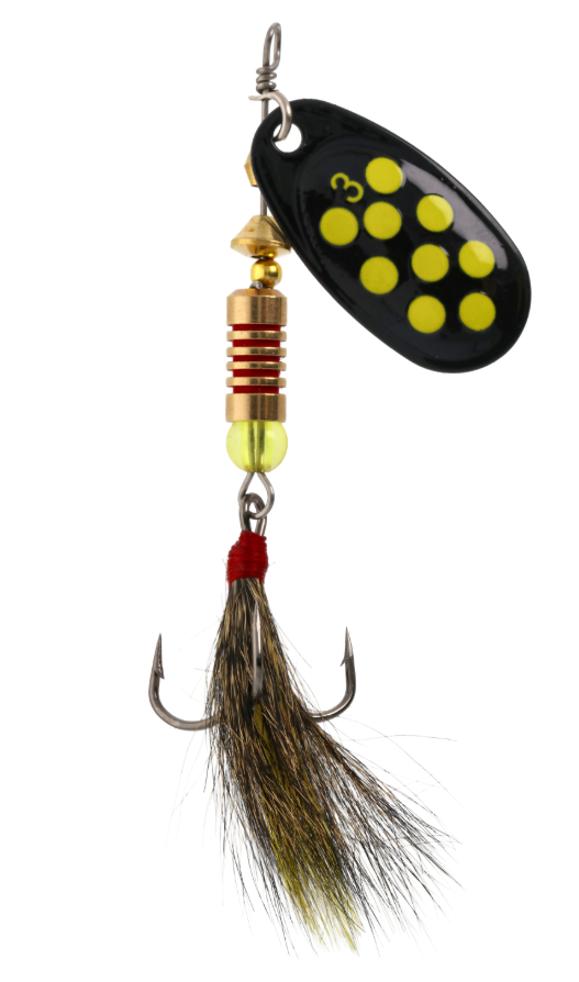 Lake and Stream Hair Spinner - Black / Yellow - 1/8 oz.