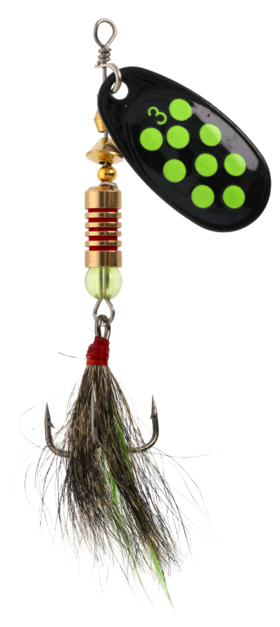 Lake and Stream Hair Spinner - Black / Chartreuse - 1/4 oz.