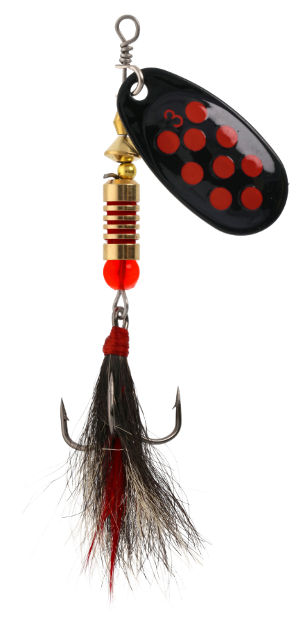Lake and Stream Hair Spinner - Black / Red - 1/4 oz.