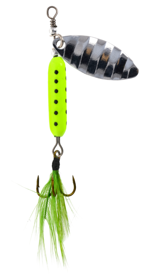 Lake and Stream Classic Hair Spinner - Chartreuse / Black - 1/8 oz.