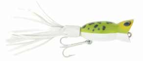 Arbogast Hula Popper 3/16oz Frog White Belly