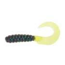 Action Bait 3in Curly Grubs 20pk June Bug Chartreuse