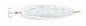 Nichols 6in Ben Parker Mini Magnum Flutter Spoon Shattered Glass Silver 2.5oz
