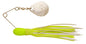 H&H Mini Single Spinner 1/16  6/card Chartreuse/White