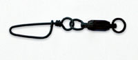 Mustad Black Ball Bearing Swivel w/Snap 3ct Size 4