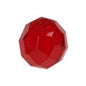 Top Brass Glass Beads 8mm 20ct Red Flash