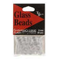 Top Brass Glass Beads 8mm 20ct Clear Flash