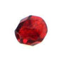 Top Brass Glass Beads 10mm 10ct Red
