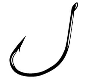 Gamakatsu Drop Shot Hook Black 25ct Size 1/0