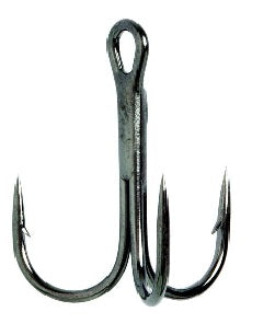 Eagle Claw Treble Round Bend 3X Black Platinum 5ct Size 1