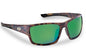 Flying Fisherman Sand Bank Sunglass Tortoise Amber Green Mirror
