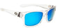Strike King Sunglass SK Plus Platte Crystal Clear-Blue Mirror
