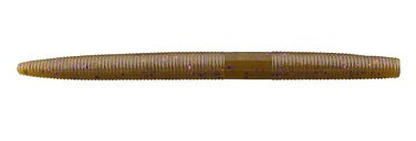 Yamamoto 5in SENKO 10pk Green Pumpkin W/ Purple & Copper Flake 10pk