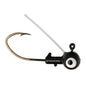 Eagle Claw Pro-V Weedless Ball Jig Head 1/32 6ct Black
