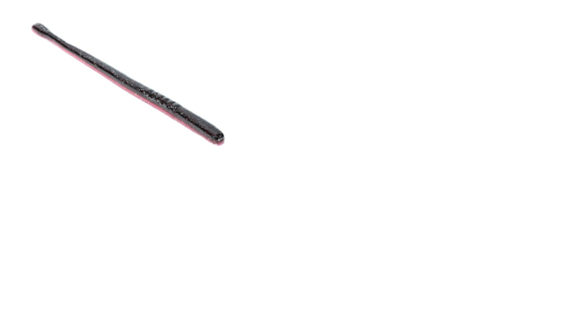 Strike King Bull Worm 10 Inch - Tequila Sunrise Orange Flake, Killer Bass Bait