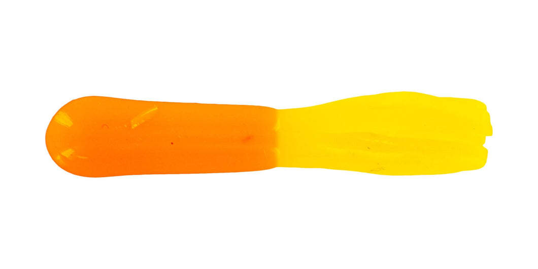 Big Bite Crappie Tubes 1.5in 10ct Orange/Yellow