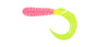 Big Bite Curl Tail Grub 2in 10ct Bubblegum Chartreuse