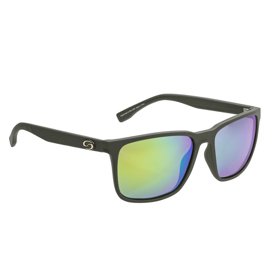 Strike King Sunglass S11 Optics Clinch Matte OD Green Green Mirror