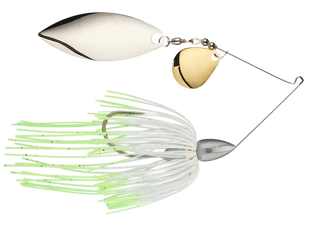 War Eagle Spinnerbait Nickle Frame TW 1/2 Hot White Shad
