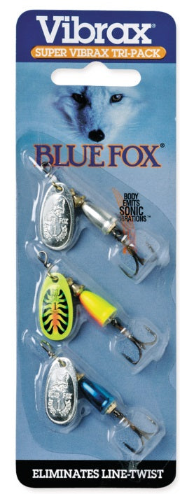 Blue Fox Super Vibrax Tri-Pack   <br>Contents: 3 each #1 Plain Super Vibrax