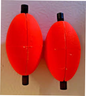 Comal Oval Float Slotted 2.50in 50/bag Red