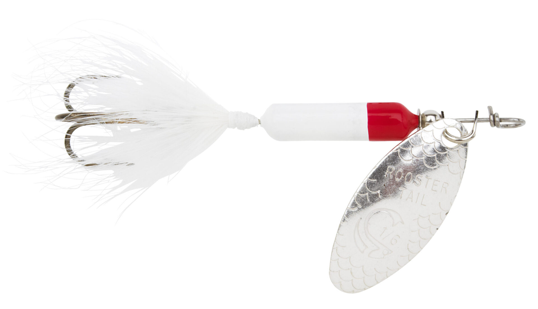 Yakima Rooster Tail 1/16 White Red Tip