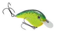 Strike King Chick Magnet Jr 1/4oz  2-4ft Chartreuse with Blue / Black Splatterback