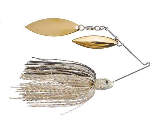 Strike King Tour Grade Compact Spinnerbait 1/2 oz (Willow/Willow) - Gold Shiner